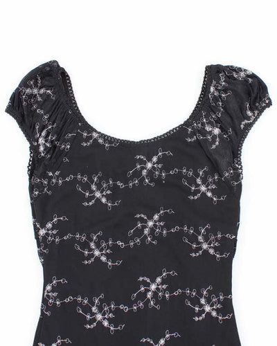 Vintage Y2k 00s Le chateau Floral Clasp Top - S