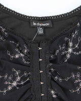 Vintage Y2k 00s Le chateau Floral Clasp Top - S