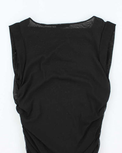 Vintage Y2k 00s Mexx Cowl Neck Double Mesh Top - S