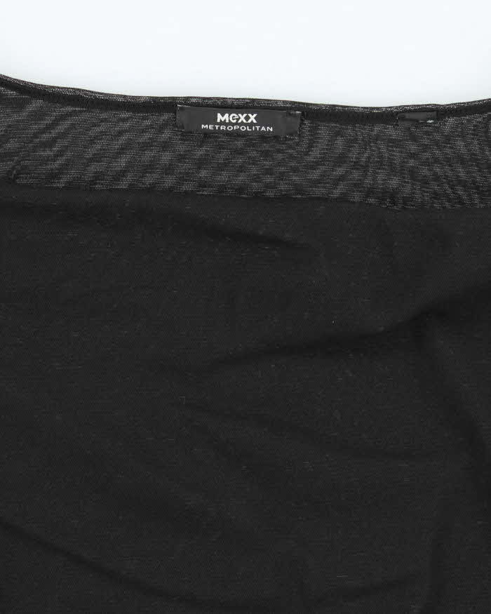 Vintage Y2k 00s Mexx Cowl Neck Double Mesh Top - S