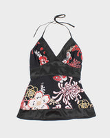 Vintage Y2k 00s Chado Silk Blend Halter Top - XS