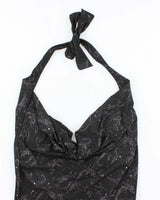 Vintage Y2k 00s Rick's Cowl Neck Halter Top - S