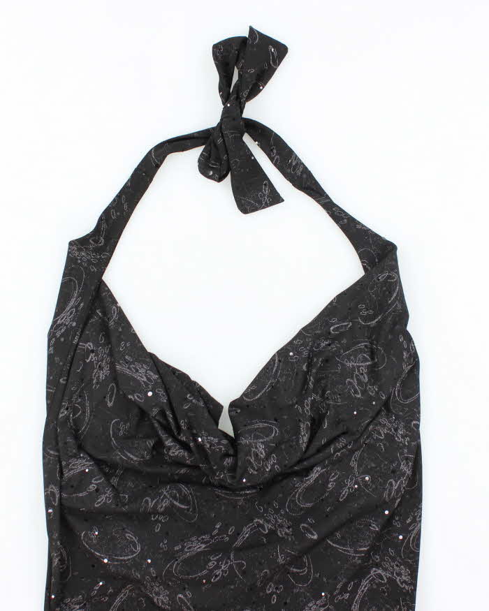 Vintage Y2k 00s Rick's Cowl Neck Halter Top - S
