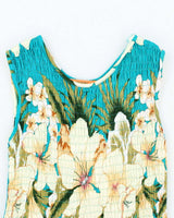 Vintage Pacific Coast Shirred Hawaiian Print Top - S