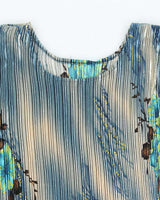 Vintage 90s Plisse Floral Top - M