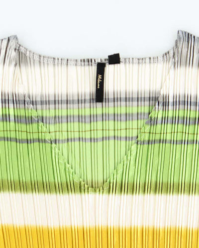 Vintage Y2k 00s Milam Stripe Plisse Top - S
