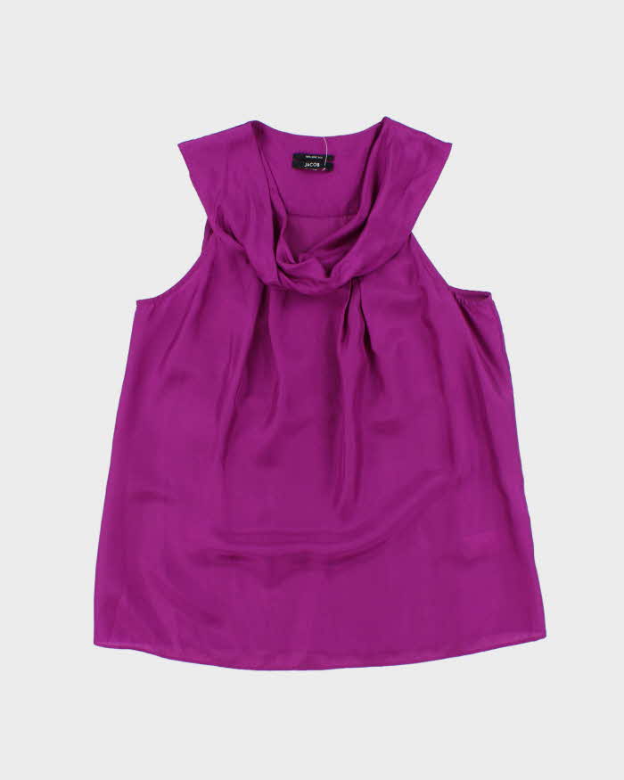 Vintage Y2k 00s Jacob Silk Cowl Neck Top - S