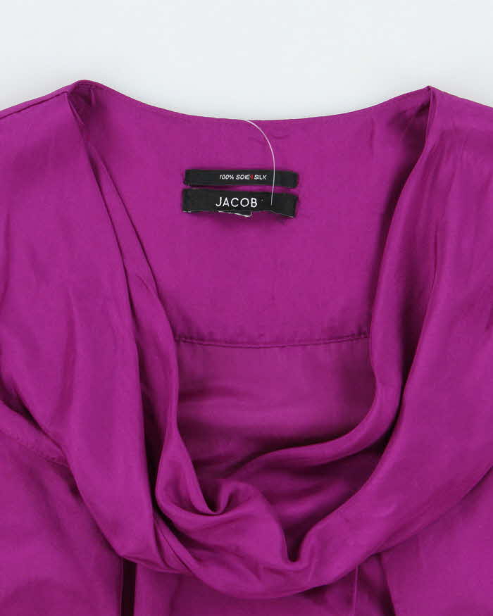 Vintage Y2k 00s Jacob Silk Cowl Neck Top - S