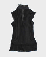 Vintage Y2k 00s Plisse Mesh Blouse - S