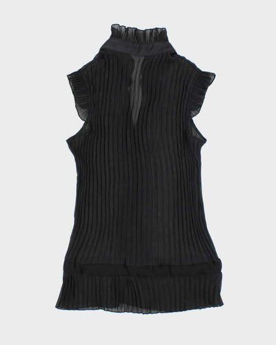 Vintage Y2k 00s Plisse Mesh Blouse - S