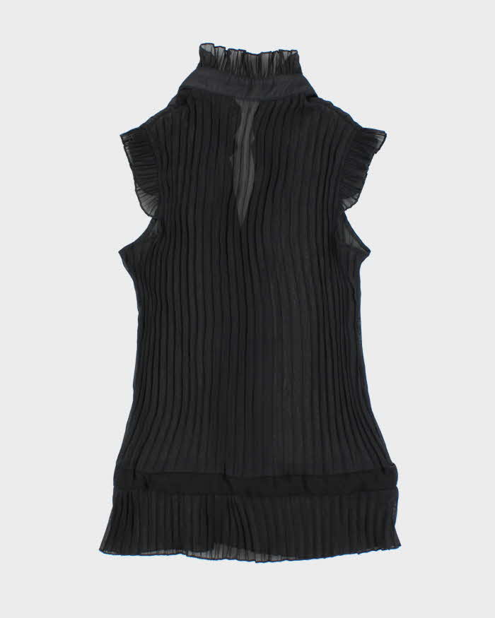 Vintage Y2k 00s Plisse Mesh Blouse - S