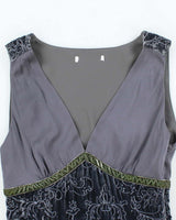 Vintage 00s Velvet &amp; Silk Cami - S