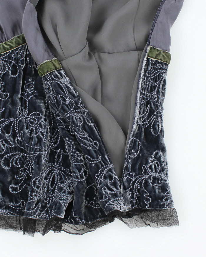 Vintage 00s Velvet &amp; Silk Cami - S