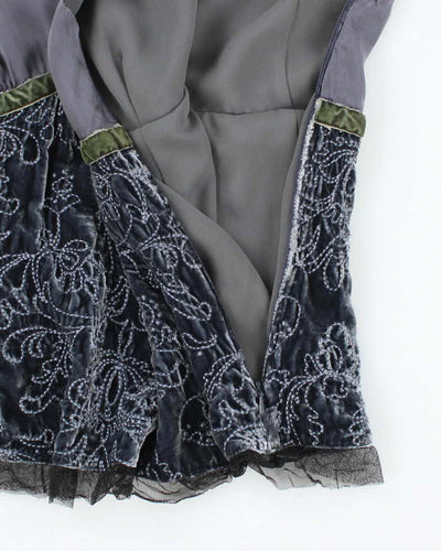 Vintage 00s Velvet & Silk Cami - S