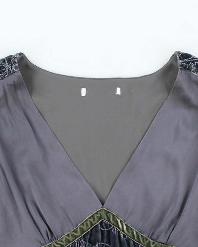 Vintage 00s Velvet & Silk Cami - S