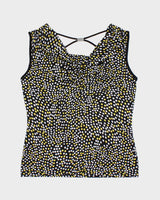 Vintage Y2k 00s Cleo Spotty Cowl Neck Top - M