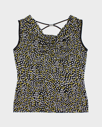 Vintage Y2k 00s Cleo Spotty Cowl Neck Top - M
