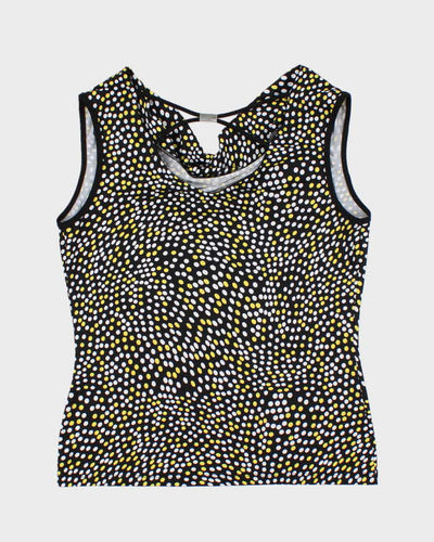 Vintage Y2k 00s Cleo Spotty Cowl Neck Top - M
