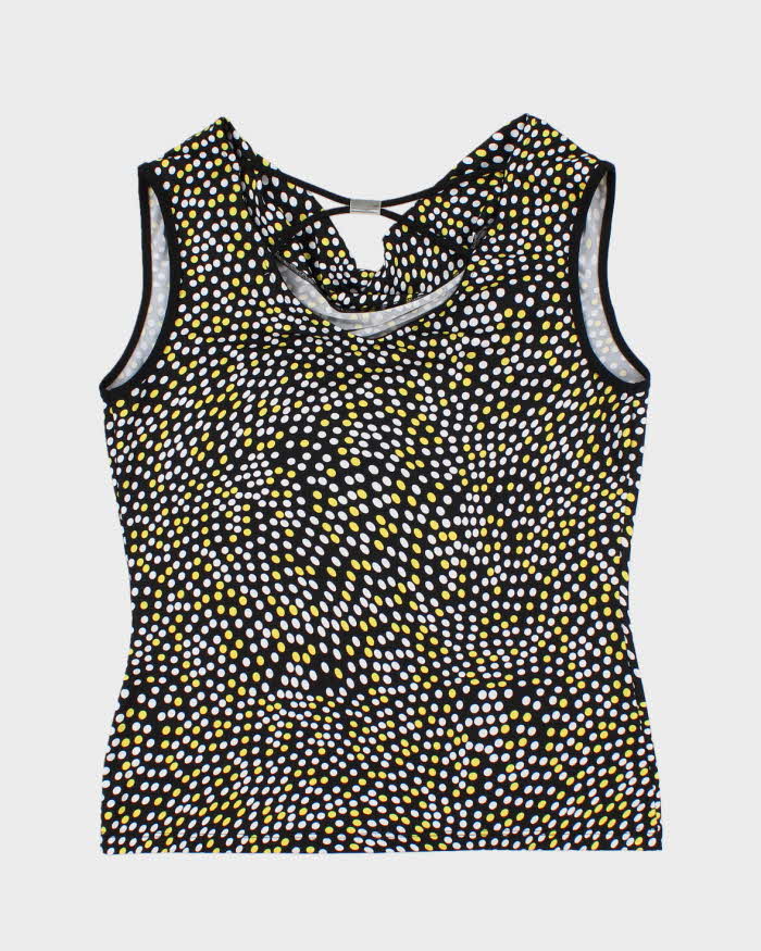 Vintage Y2k 00s Cleo Spotty Cowl Neck Top - M