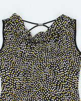 Vintage Y2k 00s Cleo Spotty Cowl Neck Top - M