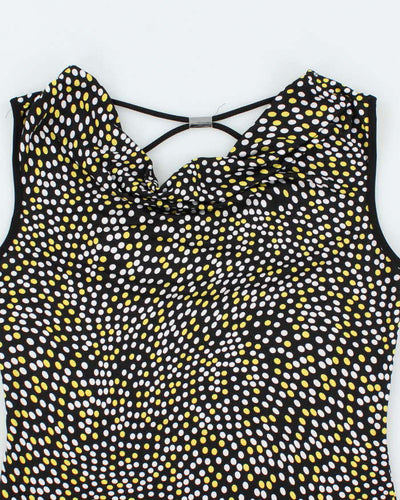 Vintage Y2k 00s Cleo Spotty Cowl Neck Top - M