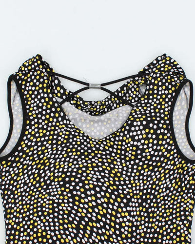 Vintage Y2k 00s Cleo Spotty Cowl Neck Top - M