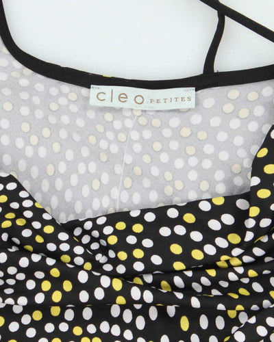 Vintage Y2k 00s Cleo Spotty Cowl Neck Top - M