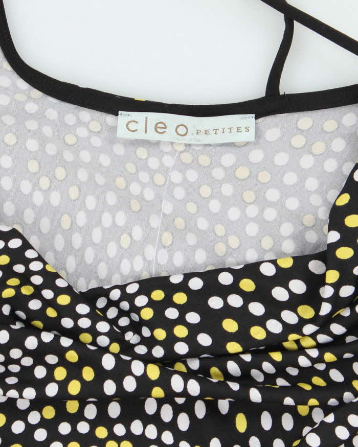 Vintage Y2k 00s Cleo Spotty Cowl Neck Top - M