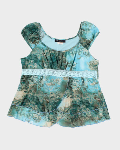 Vintage Y2k 00s TM Style Paisley Pattern Top - L