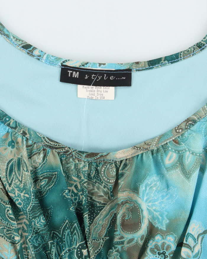 Vintage Y2k 00s TM Style Paisley Pattern Top - L