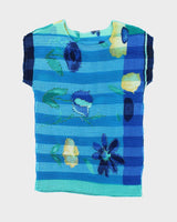 Vintage 90s Crinkle Beaded Top - S