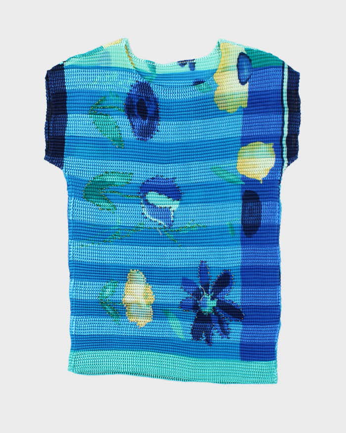 Vintage 90s Crinkle Beaded Top - S