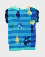 Vintage 90s Crinkle Beaded Top - S