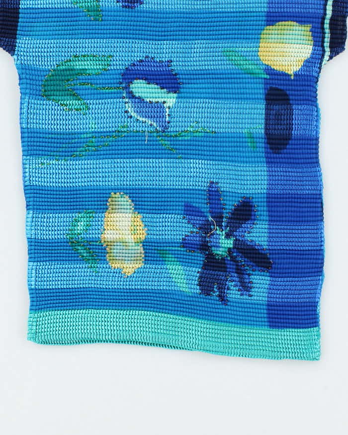 Vintage 90s Crinkle Beaded Top - S