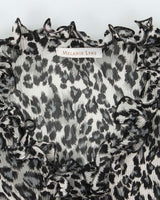 Vintage Y2k 00s Melanie Lyne Leopard Print Sheer Blouse - M