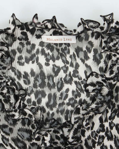 Vintage Y2k 00s Melanie Lyne Leopard Print Sheer Blouse - M