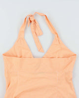 Vintage Y2k 00s Mexx Gingham Halter Neck Top - L
