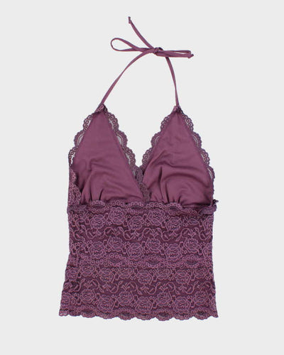 Vintage Y2k 00s Dynamite Lace Halter Neck Top - XS