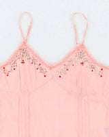 Vintage Y2k 00s Poet Beaded Cami - S