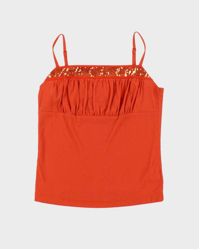Vintage Y2k 00s Girdear Sequin Cami - S