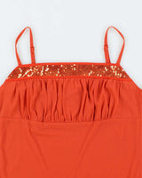 Vintage Y2k 00s Girdear Sequin Cami - S