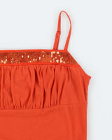 Vintage Y2k 00s Girdear Sequin Cami - S