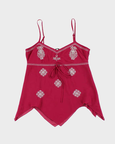 Vintage Y2k 00s Mariposa Handkerchief Hem Cami - M