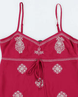 Vintage Y2k 00s Mariposa Handkerchief Hem Cami - M