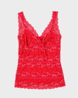 Vintage Y2k 00s Le Chateau  Lace Beaded Cami - S