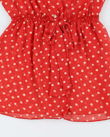 Vintage 00s Max Studio Polka dot Sheer Blouse - S