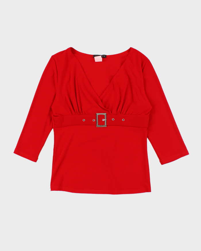 Vintage Y2k 00s Fairweather Buckle Detail Top - S