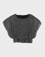 Vintage Y2k 00s Frankie &amp; Missy Polka Dot Batwing Top - L