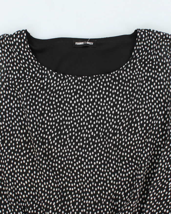 Vintage Y2k 00s Frankie &amp; Missy Polka Dot Batwing Top - L