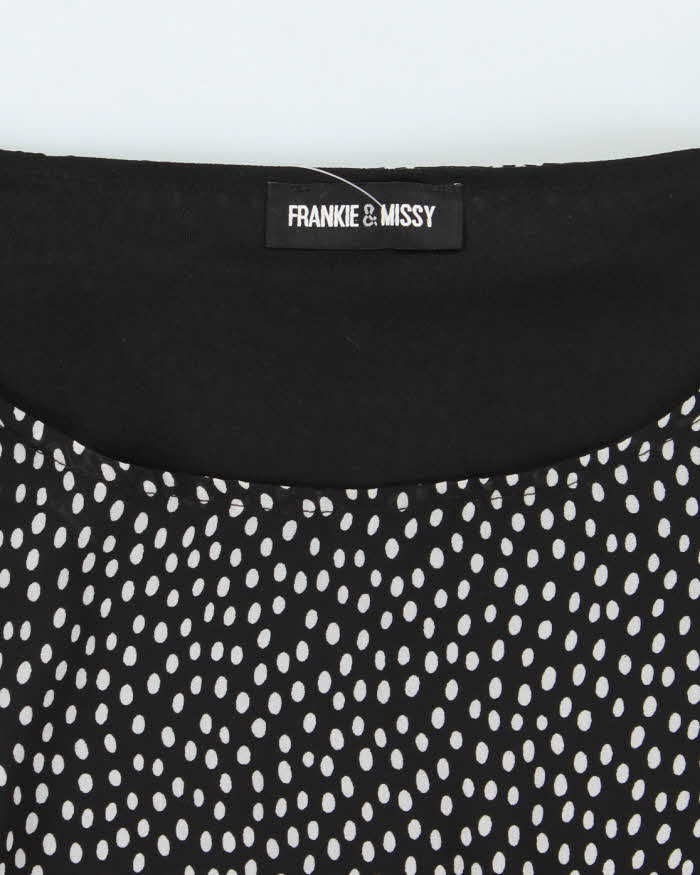 Vintage Y2k 00s Frankie &amp; Missy Polka Dot Batwing Top - L
